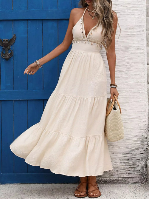 Halter Neck Tiered Dress