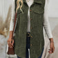 Button Up Collared Neck Vest Coat