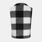 Plaid Open Front Vest Coat