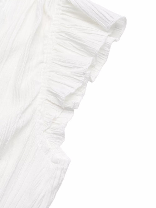 Bow Front Cap Sleeve Blouse