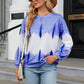 Gradient Round Neck Long Sleeve Sweatshirt