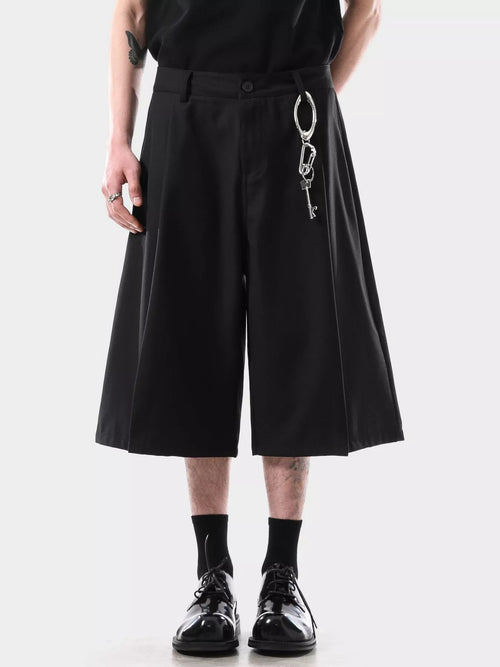 Men's Wide-Leg Cropped Shorts