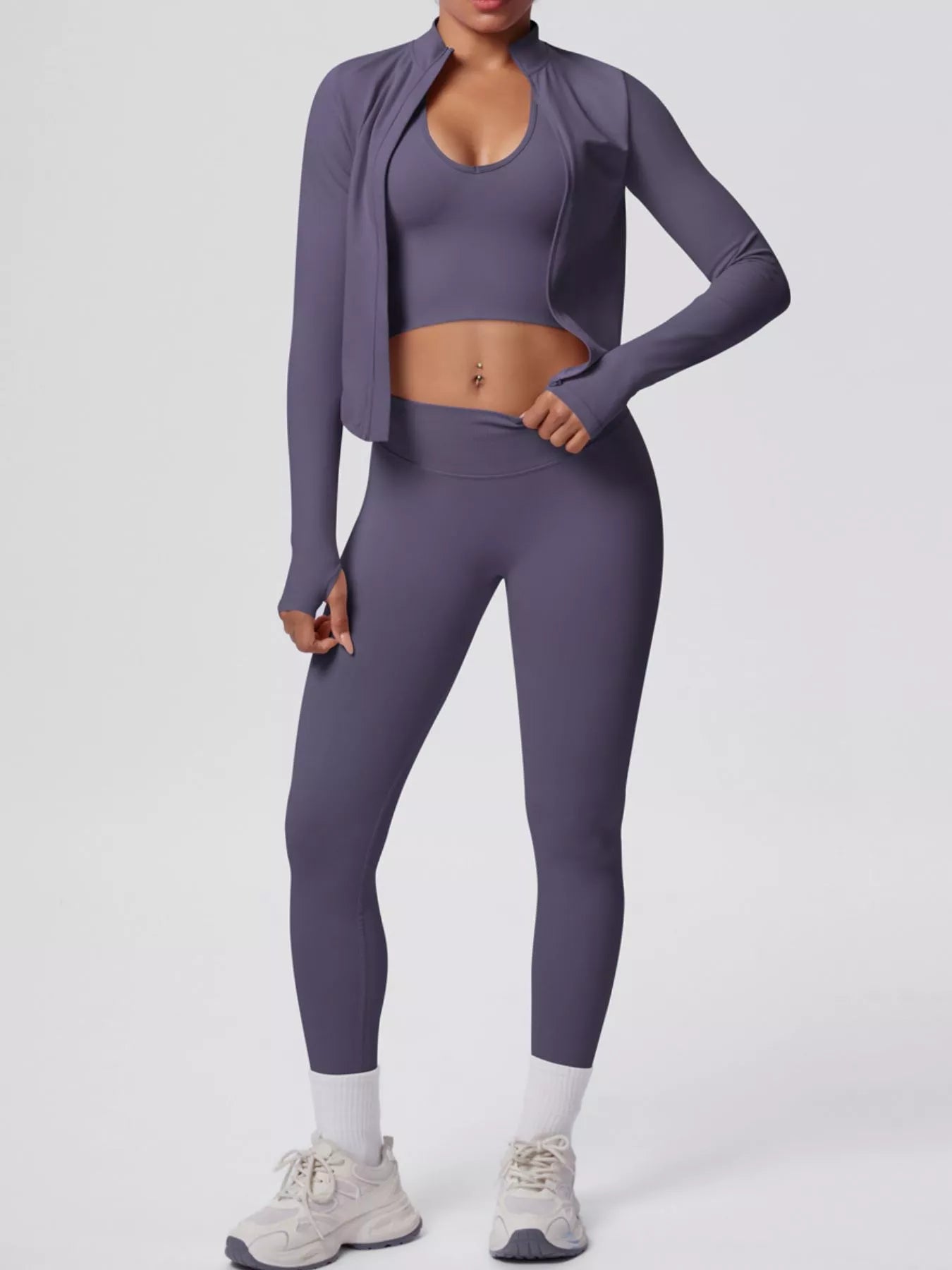 The Lucia Three-Piece Tank, Jacket & Legging Set