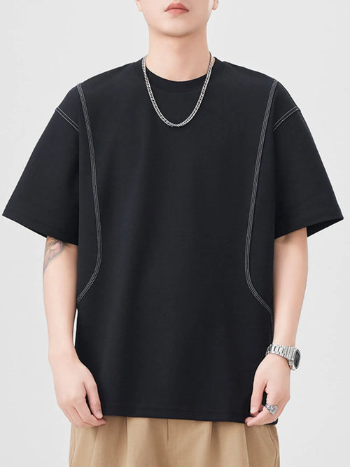 Men's Plus Size Round Neck Relaxed Fit T-Shirt