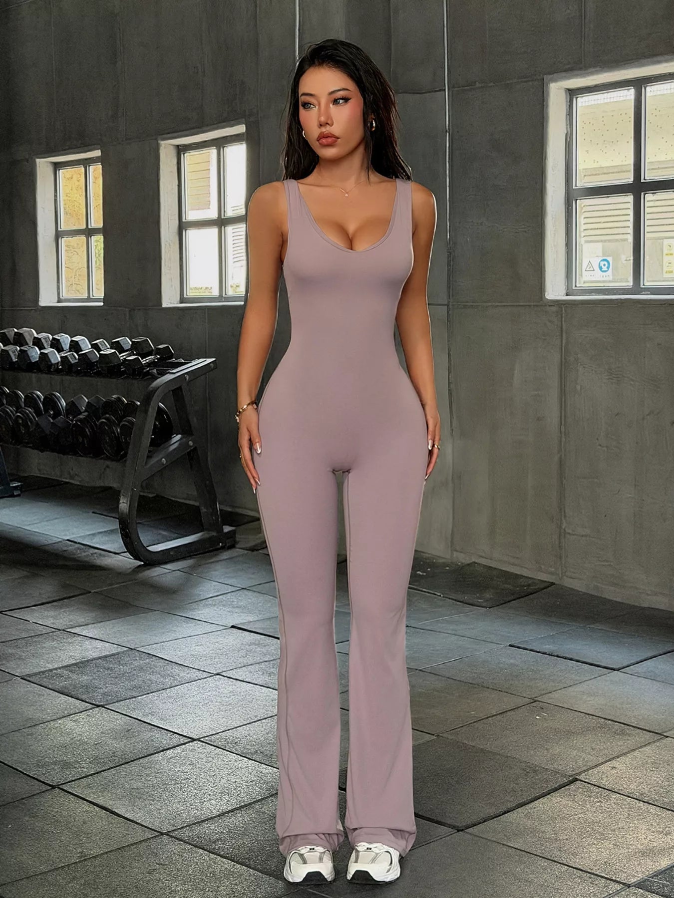 The Avery Sleeveless Flare Jumpsuit