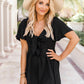 V-Neck Flutter Sleeve Romper