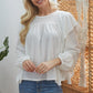 Draped Ruffle Longsleeve Top