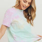 Tie Dyed Round Neck Short Sleeve Tee