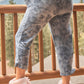 Plus Navy Tie-dye High-waisted Sweatpants