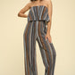 Women's Two Piece Set Flowy Strapless Crop Top, High Waist Palazzo Pants