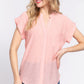 Dolman Slv Button Down Woven Top