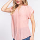 Dolman Slv Button Down Woven Top