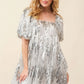 Sequin Babydoll Mini Dress