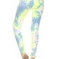 Tie Dye Printed, Full Length, High Waisted Leggings