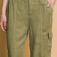 Full-length Tencel Pants With Cargo Pockets