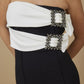 Off Shoulder Blk N Wht Fashion Jumpsuit