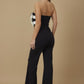 Off Shoulder Blk N Wht Fashion Jumpsuit