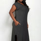 Plus Size Hidden Pocket Batwing Sleeve V Neck Long Dress