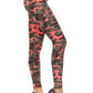 Camouflage Printed High Waisted Leggings With Elastic Waistband