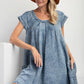 Stone Washed Denim Swing Dress