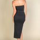 Solid Bodycon Split Hem Tube Dress