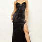 Satin Caged Waist Maxi Dress