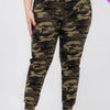 Plus Size French Terry Camo Print Joggers