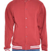 Mens Fleece Snap Button Varsity Jacket