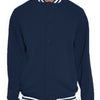 Mens Fleece Snap Button Varsity Jacket