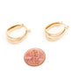 Sodajo Double Oval Hoop Gold Dipped Earring