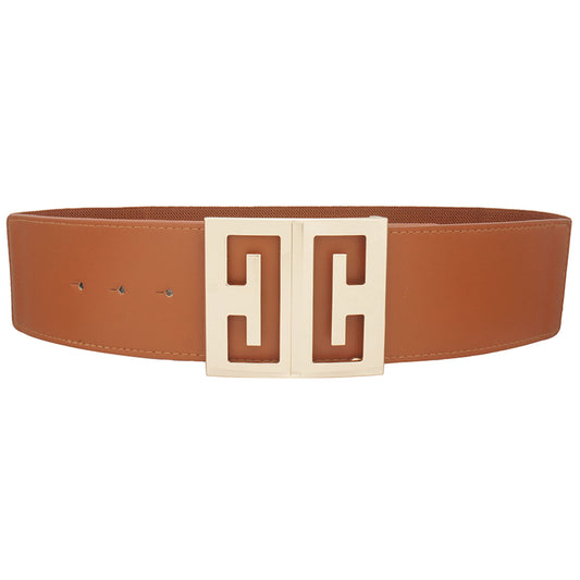 Mirror Cut Out Square Buckle Belt