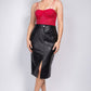 Faux Leather High-rise Cargo Skirt