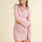 Waffle Knit Bell Sleeve Top And Skirt Set