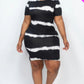 Plus Size Tie-dye Print Bodycon Dress