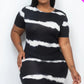 Plus Size Tie-dye Print Bodycon Dress