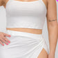 Plus Size Crop Cami & Split Thigh Maxi Skirt Set