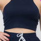 Plus Size Crop Tank Top & Ruched Pants Set