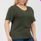 Plus Size Basic Short Sleeve T-shirt