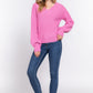 Long Slv Double V-neck Sweater