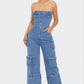 Stretch Denim Jumpsuit