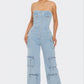 Stretch Denim Jumpsuit