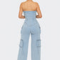 Stretch Denim Jumpsuit