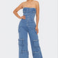 Stretch Denim Jumpsuit