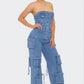 Stretch Denim Jumpsuit