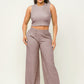 Crop Top And Wide Pants Set