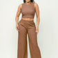 Crop Top And Wide Pants Set