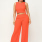 Crop Top And Wide Pants Set