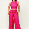 Crop Top And Wide Pants Set