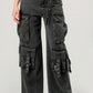 Belted Denim Cargo Jean with Get Free Gift