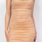 Cowl Neck Glittered Mesh Dress